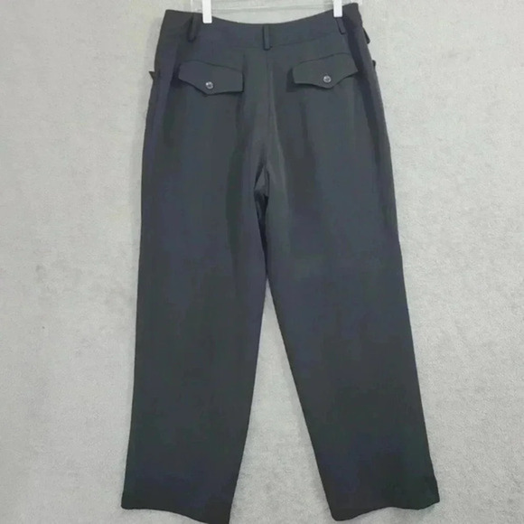 Harvé Benard Womens Black Wide-Leg Trousers Size 14 Polyester 23CT - Picture 2 of 7